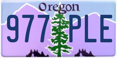 OR license plate 977PLE