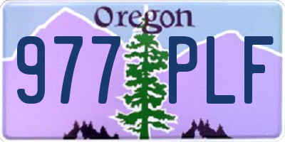 OR license plate 977PLF