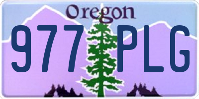 OR license plate 977PLG