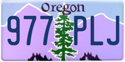 OR license plate 977PLJ