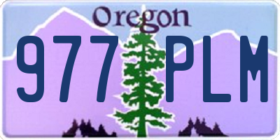 OR license plate 977PLM