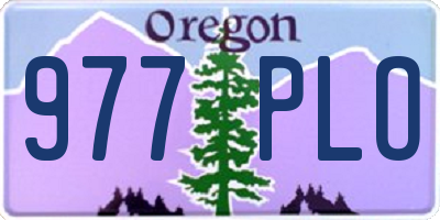 OR license plate 977PLO