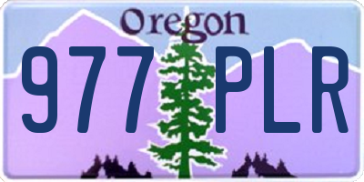 OR license plate 977PLR