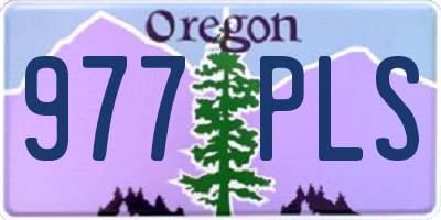 OR license plate 977PLS