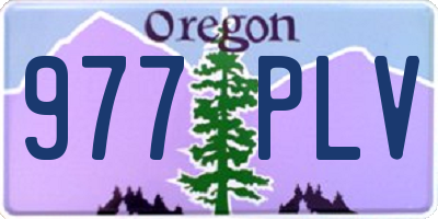 OR license plate 977PLV