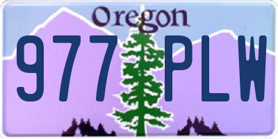 OR license plate 977PLW