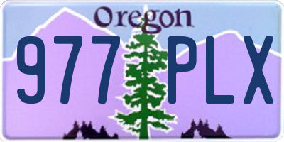 OR license plate 977PLX