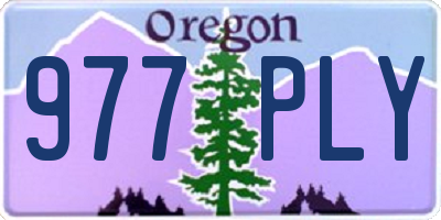 OR license plate 977PLY