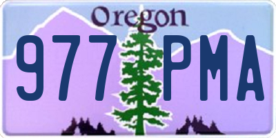 OR license plate 977PMA