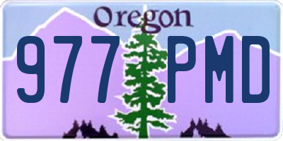 OR license plate 977PMD
