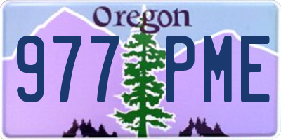 OR license plate 977PME