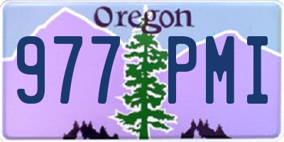 OR license plate 977PMI