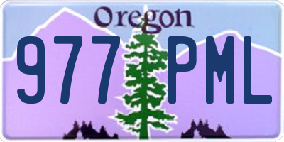 OR license plate 977PML
