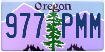 OR license plate 977PMM