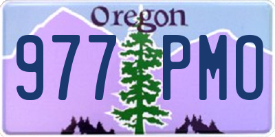 OR license plate 977PMO