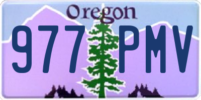 OR license plate 977PMV