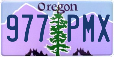 OR license plate 977PMX