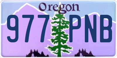 OR license plate 977PNB