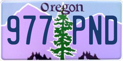 OR license plate 977PND