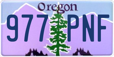 OR license plate 977PNF