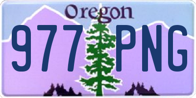 OR license plate 977PNG