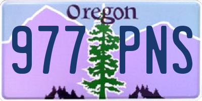 OR license plate 977PNS
