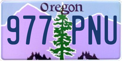 OR license plate 977PNU