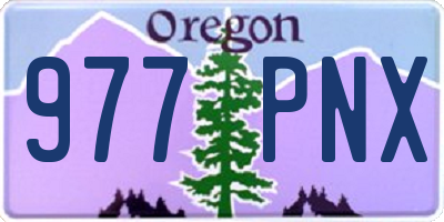 OR license plate 977PNX