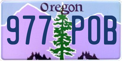 OR license plate 977POB