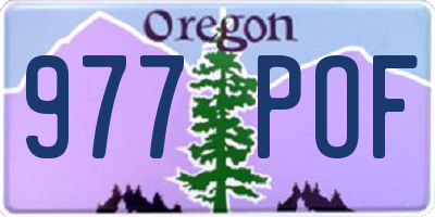 OR license plate 977POF