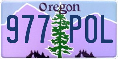 OR license plate 977POL