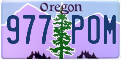 OR license plate 977POM
