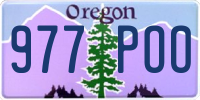OR license plate 977POO