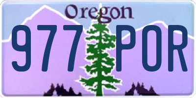 OR license plate 977POR