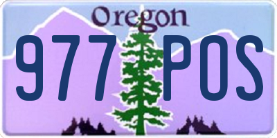 OR license plate 977POS