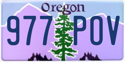 OR license plate 977POV