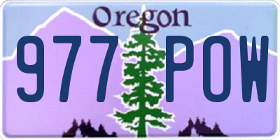 OR license plate 977POW