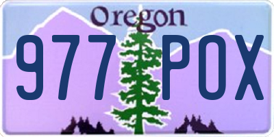 OR license plate 977POX