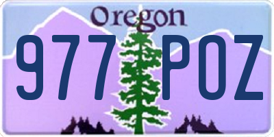 OR license plate 977POZ