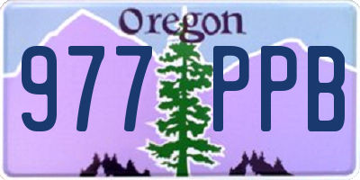 OR license plate 977PPB