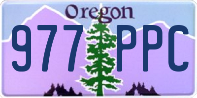 OR license plate 977PPC