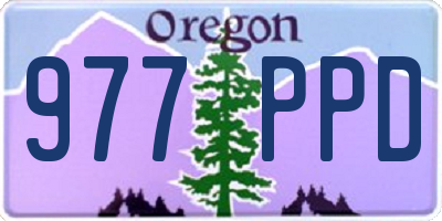 OR license plate 977PPD