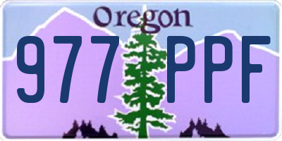 OR license plate 977PPF