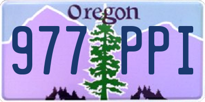 OR license plate 977PPI