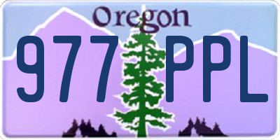 OR license plate 977PPL