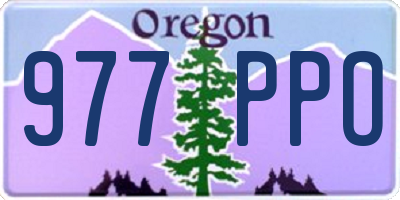 OR license plate 977PPO