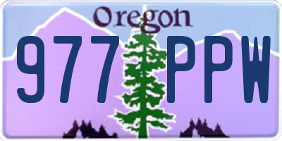 OR license plate 977PPW