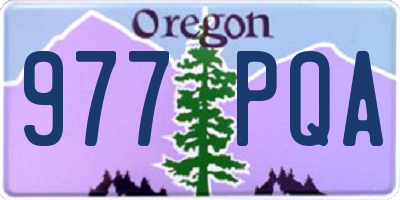 OR license plate 977PQA
