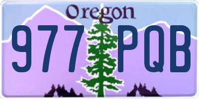 OR license plate 977PQB