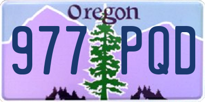 OR license plate 977PQD